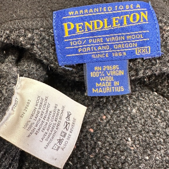 VTG Pendleton Preppy Wool Donegal Tweed Sweater Men's XXL 1/4 Zip Old Money Dark - Picture 3 of 5